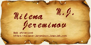 Milena Jereminov vizit kartica